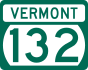 Vermont Route 132 state marker
