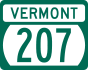 Vermont Route 207 state marker