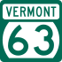 Vermont Route 63 marker