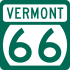 Vermont Route 66 marker