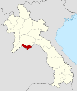 Map showing location of Vientiane Prefecture in Laos