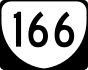 State Route 166 marker