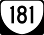 State Route 181 marker