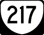 State Route 217 marker