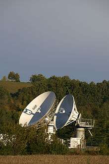 Picture of the parabolic antennas of Vizada's Aussaguel Land Station