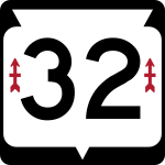 State Trunk Highway 32 marker