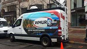 The mobile WMUR News vehicle at the 2015 Boston Marathon