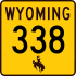 Wyoming Highway 338 marker
