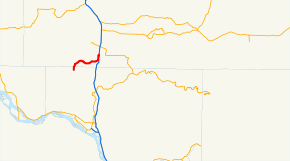 A map of the southwestern section of Washington near the Columbia River with SR 506, running east–west from Ryderwood to Interstate 5, highlighted in red.