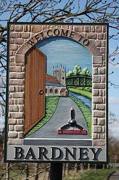 Welcome sign based upon an open door, and the customary 'do you come from Bardney?'