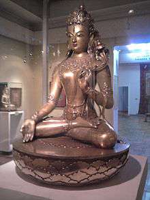 Statue of White Tara in the Zanabazar Museum of Fine Arts
