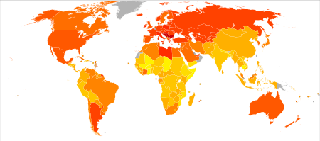 Energy consumed per person in 1979