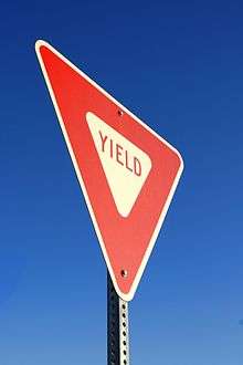 A yield sign.